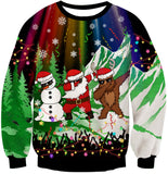 1 x RAW Customer Returns TUONROAD Funny Christmas Sweater for Men Women Ugly Sweatshirts 3D Animal Snowman Santa Claus Graphic Round Neck Long Sleeve Christmas Pullover Sweater M - RRP €26.62