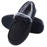 1 x Brand New DL Slippers Men s Plush Moccasins Slippers with Memory Foam Winter Warm Slippers for Men Faux Fur Lined Closed Toes Non-Slip Rubber Sole Slippers Slippers, 41 EU - RRP €24.99