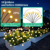 2 x Brand New Maxee Solar Lights for Outdoor Garden, 4 in 1 Swinging Garden Lights, 10 Waterproof LED Solar Lights, 8 Lighting Modes for Patio and Garden Decoration, Warm White 2 Pack  - RRP €32.24