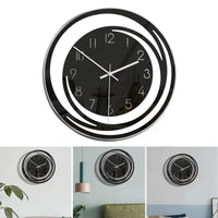 1 x RAW Customer Returns kyaoayo Modern wall clock without ticking, creative black round clocks with hands, wall clocks to build decoration for living room restaurant office bedroom decoration, clocks 11in - RRP €29.24