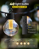 1 x RAW Customer Returns HomaVida Solar Fairy Lights Outdoor with Remote Control, 14m IP65 Weatherproof LED Outdoor Solar Fairy Lights Lanterns, 5 Mode Lighting Bulbs for Garden, Patio, Wedding Warm White - RRP €59.99