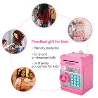 1 x RAW Customer Returns Electronic Money Box Safe for Kids Safe, Money Bank with Password, Cool Mini ATM Piggy Bank, Coin Box, Auto Scroll Money Safe, Great Birthday Gift for Girls and Boys - RRP €22.99