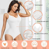 1 x RAW Customer Returns Gotoly Women s Shaping Body Shapewear Shaping Bodysuit Adjustable Shoulder Slimming Underwear Shaper Flat Stomach Slimming Shaping Bodysuit Bustier Seamless Fajas M L, White  - RRP €23.08