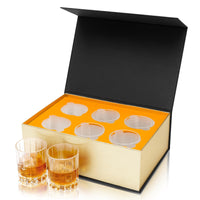 1 x RAW Customer Returns KANARS Lead-free crystal whiskey glasses with luxury box, 300 ml whiskey glass for Scotch, bourbon, liqueur and cocktail drinks, pack of 6 - RRP €36.79