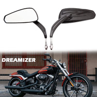 1 x RAW Customer Returns DREAMIZER Motorcycle Rearview Mirror, 8mm Motorcycle Side Mirrors for Sportster XL883 1200 Low Rider Dyna Softail Street Glide Electra Glide Road Glide - RRP €56.99