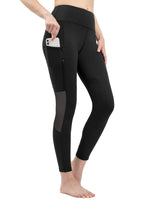 1 x RAW Customer Returns FitsT4 Sports women s breeches, riding leggings with knee patches and pocket with zip, elastic Jodhpur trousers for riding school, black, M - RRP €33.26