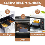 1 x RAW Customer Returns Air Fryer Accessories for Ninja Foodi AF400EU, AF300EU, Emerio, Princess, Innsky, COSORI, Tower 7.6L 8L 9L 9.5L Dual Zone Air Fryer, Silicone Inserts Grill Racks Baking Pans etc, Black - RRP €39.31