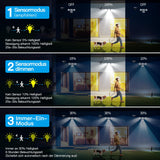 1 x RAW Customer Returns Solar lamps for outdoors with motion detector 296 LED solar spotlight 3500LM 7000K solar light 3 modes with remote control IP65 waterproof solar outdoor light for patio garage yard garden 5m cable 2 PCS - RRP €47.99