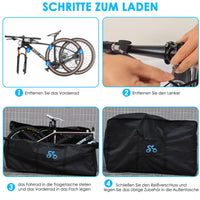 1 x RAW Customer Returns CRROEL Bicycle Transport Bag,Foldable Bicycle Bag Thickening for 26 Folding Bike Folding Bike Road Bike 700C Mountain Bike Travel Bags,Outdoor Bicycle Accessories - RRP €34.27