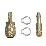 1 x RAW Customer Returns AUPROTEC compressed air coupling set with brass coupling 13mm plug nozzle clamps - RRP €17.04