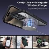 1 x RAW Customer Returns Aunote MagSafe Case iPhone 15 Pro - Military Armored Case, 360 Degree Full Protection, Cell Phone Case Built-in 9H Tempered Glass Screen Protector, Protective Case Full Body Shockproof 15 Pro Case, Black - RRP €20.4