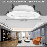 1 x RAW Customer Returns LED recessed spotlights 230V set of 12, 7W ultra-flat LED spots, warm white, neutral white, cold white, adjustable recessed lights, recessed ceiling spots for bathroom, kitchen, living room - RRP €36.19