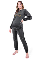 1 x RAW Customer Returns CityComfort Pajamas Women Long, Fleece Pajamas Women House Suit Cozy XL, Anthracite  - RRP €25.2