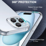 1 x Brand New SEVNDE for iPhone 15 Pro armored protective glass, 3 in 1 HD Clear - anti-fingerprint - 2 pieces for iPhone 15 Pro tempered glass protective film with 1 case for iPhone 15 Pro - RRP €15.98