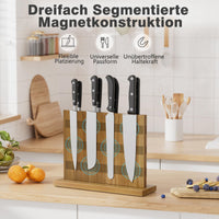 1 x RAW Customer Returns Urban Deco Magnetic Knife Block - High-quality Acacia Knife Holder Without Knife, Strong Magnet, Anti-Slip Base - RRP €25.89