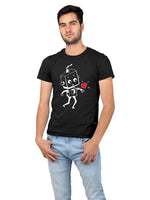 1 x Brand New VIVAMAKE Couple Partner T Shirt Robots II Love for men black size S - RRP €18.01