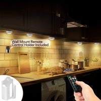 1 x RAW Customer Returns Cabinet lighting under cabinet light kitchen without cable 16 colors, timer, and memory function dimmable under cabinet light with tap control and remote control - LED lighting with adhesive pads 6 pack white  - RRP €23.23