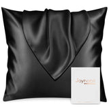 1 x RAW Customer Returns Joyhabit silk pillowcase 80x80, 100 organic mulberry silk from nature, black, soft and breathable for skin protection, freedom from sweat while sleeping - RRP €42.99