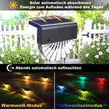 1 x RAW Customer Returns Solar lamps for outdoor garden, waterproof solar lamp for garden decoration Pack of 6 LED garden lamps for patio, garden, steps and stairs, 2 modes LED warm white color changing lighting - RRP €33.89