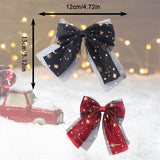 1 x Brand New Hair Bows for Girls 2PCS Lace Bow Hair Clips, Vintage Satin Bowknot Hair Clips, French Hairpin with Bow, Star Hair Accessories for Women Burgundy Black  - RRP €18.0