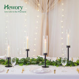 1 x Brand New Black Candle Holders Candle Holders Hewory 6pcs Hurricane Candle Holder for Taper Candles, Metal Sticks Candle Holder with Glass Cylinder for Party Wedding Dining Table Centerpiece - RRP €59.98