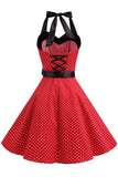 1 x RAW Customer Returns Babyonlinedress Women s Empire Dress, Dotted Size. Large, red - RRP €27.6