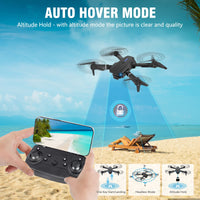 1 x RAW Customer Returns Drone with Camera HD 4K,Foldable Drone Long Flight Time,RC Quadcopter with Bag,3D Flip,One Key Start Landing,Headless Mode,Trajectory Flight,Mini Drone Gift for Beginners Children Teenagers - RRP €40.33