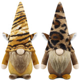 1 x RAW Customer Returns Godeufe 2 Pack Leopard Print GNOME Gnome Gonk Plush Sports Holiday Ornaments Gift Home Kitchen Tiered Tray Decoration - RRP €18.14