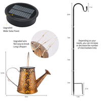 1 x RAW Customer Returns Solar watering can light chain outside, DeepDream LED outdoor solar lamps waterproof garden decoration watering can light lights with shepherd s hook, vintage light chain outside - RRP €29.99