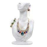 1 x RAW Customer Returns Homeanda Mannequin Bust Stand Organizer White Resin Earrings Jewelry Photo Prop for Necklaces Great Gift - RRP €27.96