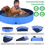 1 x RAW Customer Returns Taeku Dog Pool, Durable Non-Slip PVC Folding Bathtub Bathtub for Small Dogs Large Pets Cats Blue 160 x 30  - RRP €40.36