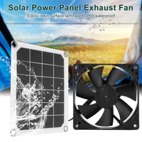 1 x RAW Customer Returns 120mm Fan, Exhaust Fan, Solar Powered Exhaust Fan, 6V 10W, Mini Solar Panel Power Fan, for Home Attic, Greenhouse, Chicken House - RRP €26.29