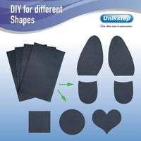 1 x RAW Customer Returns Unikstep Pack of 4 Shoe Sole Protectors Anti-Slip Pads for Floor and Heel of Shoes, Noise Reduction Stickers Self-Adhesive Non-Slip Black  - RRP €12.13