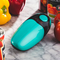 1 x RAW Customer Returns Cooks Professional Electric Can Opener, Automatic Cordless Can Opener for Arthritic Hands, Teal and Black 185  - RRP €29.0