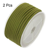 1 x Brand New sourcing map 2pcs Nylon Beading Cord Knotting String DIY Cord for Bracelet Craft 3mm x 32.8 Feet Olive Green - RRP €20.4