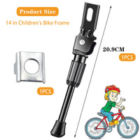 1 x RAW Customer Returns Bicycle stand 14 inches, anti-slip bicycle side stand, adjustable bicycle stand, stable bicycle stand, children s adjustable bicycle side stand, for children s racing bike and folding bike accessories - RRP €36.0