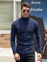 1 x RAW Customer Returns COOFANDY men s turtleneck sweater winter slim fit basic turtleneck shirt long sleeve knitted sweater fine knit sweater with collar royal blue XXL - RRP €32.66