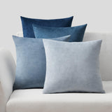 1 x RAW Customer Returns Topfinel cushion cover blue 45x45 velvet set of 4 cushion covers decorative cushion sofa cushion decorative cushion for sofa bedroom living room soft gradient - RRP €19.69