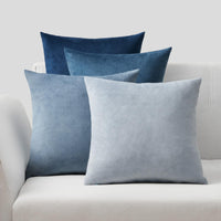 1 x RAW Customer Returns Topfinel cushion cover 40x40 blue set of 4 velvet cushion covers cushion cover sofa cushion decorative cushion decorative cushion for sofa bedroom living room fluffy color gradient - RRP €17.34