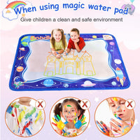 1 x RAW Customer Returns OSDUE Aqua Magic Doodle Mat, Water Doodle Mat Kids, Water Painting Mat Children s Toy with Stamp Set, 2 Magic Pens, Painting Mat for Children Baby, for 1-6 Years Old Boy Girl, 56 39cm - RRP €9.06