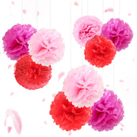 26 x Brand New JOGNEE tissue paper pompoms pink light pink red, party decoration pompoms tissue paper pompoms for wedding table decoration birthday decoration prom festival Christmas carnival - RRP €530.4