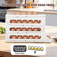 1 x RAW Customer Returns Koqit 30 Eggs Egg Holder Refrigerator Egg Holder Refrigerator Egg Container 4 Animal Automatic Refrigerator Container - RRP €22.8