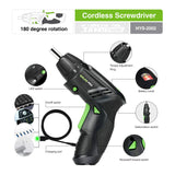 1 x RAW Customer Returns GALAX PRO Cordless Screwdriver, 3.6 V Electric Screwdriver, 2000 mAh Li-Ion Battery with Battery Indicator, Maximum Torque of 4 Nm and 31 Free Accessories for DIY Work - RRP €18.68