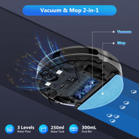 1 x RAW Customer Returns Tikom L9000 Robot Vacuum Cleaner with Mop Function, LiDAR Navigation, 4000Pa Robot Vacuum Cleaner, 150Mins Max, Self-Charging, WiFi, 14 No-Go Zones, for Pet Hair, Carpet, Hard Floor - RRP €252.1