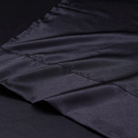 1 x RAW Customer Returns Satin Bed Sheet Set, Single Size, Solid Color 150x200x36 cm - Double Fitted Sheet, Top Sheet, 2 Pillow Cases - 4 Piece Satin Bed Linen - Black - RRP €45.99