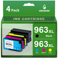 1 x RAW Customer Returns KNOWINK 963 XL 963XL Cartridges Compatible with HP 963 Printer Cartridges Multipack for HP Officejet Pro 9012 9010 9014 9022 9025 9019 9016 9020 Cartridges Black Cyan Yellow Magenta, 4 Pack  - RRP €40.33