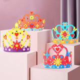 1 x Brand New 4 Pieces Birthday Crown Party Hats Craft DIY Art Kit Princess Royal Crown Home Project Group Colorful Crown Hats Crown Hat for Kids Girls Party Cospaly Party Hats Birthday - RRP €19.2