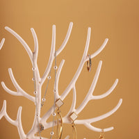 1 x RAW Customer Returns MORE LESS Antler Ornament Display Rack with Drawer Crystal Handle Tree Tower Hanging Storage Pieces Ring Earrings Necklace Bracelet - RRP €18.96