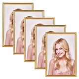 1 x RAW Customer Returns Alishomtll picture frame DIN A4 picture frame set of 5, 21 x 29.7 cm, photo frame plastic frame gold set for several pictures photos - RRP €28.22