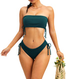 1 x RAW Customer Returns Navneet Bikini Women s Set Bandeau Bikini Set Push Up String Bikini Sexy Bikini Pants Thong Bikinis Swimwear Swimsuits Swimsuit Bandeau Bikini Set Turquoise M - RRP €22.18